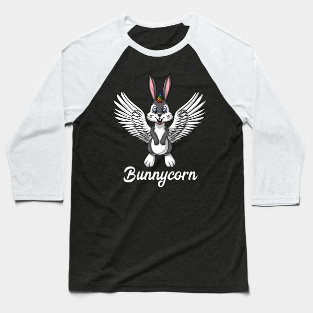 Rabbit Unicorn Bunny Bunnycorn Baseball T-Shirt by underheaven